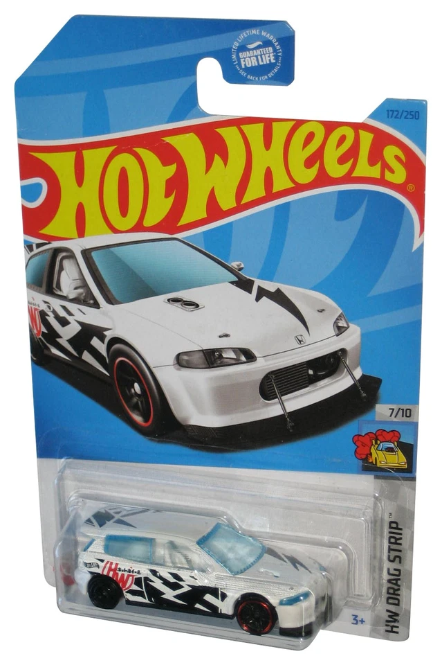 Hot Wheels HW Drag Strip 7/10 (2021) White Honda Civic Custom Toy Car 172/250 - Image 1 of 1