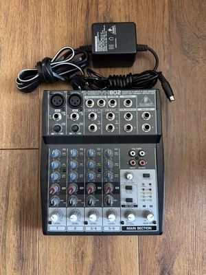 Behringer Xenyx 802 Mixer 8-Input 2-Bus With Power Supply - Image 1 of 2