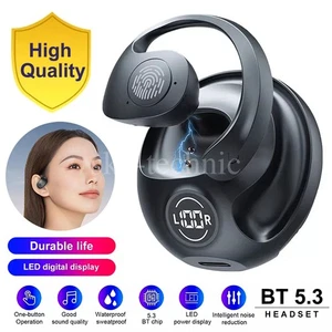 Bluetooth 5.3 Headset Wireless Earbuds Earphones Stereo Headphones Ear Hook IPX5 - Bild 1 von 19
