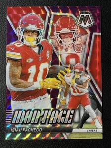 2024 Panini Mosaic Isiah Pacheco /49 Purple Prizm Montage Kansas City Chiefs - Picture 1 of 4