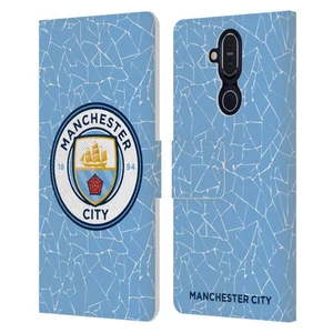 MAN CITY FC 2020/21 BADGE KIT LEATHER BOOK CASE FOR MICROSOFT NOKIA PHONES - Picture 1 of 10