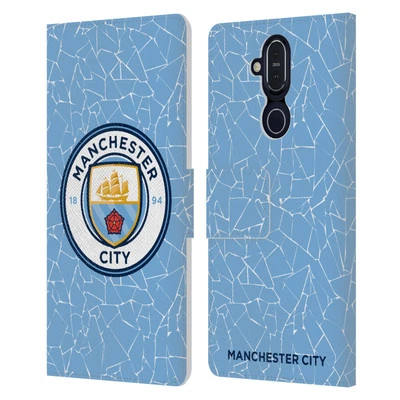 MAN CITY FC 2020/21 BADGE KIT LEATHER BOOK CASE FOR MICROSOFT NOKIA PHONES - Image 1 of 4