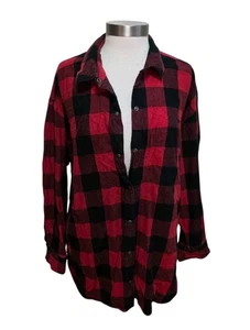 Eddie Bauer Flanell Druckknopf Hemd Damen Plus Buffalo Karo kariert rot schwarz 2X - Bild 1 von 7