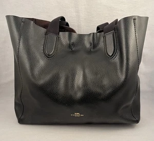 Bolso de Mano COACH DERBY Negro Ligero Cuero Guijarro - Imagen 1 de 6