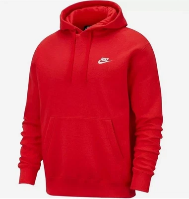 Nike Sportswear Club Sudadera con Capucha Polar Para Hombres XXL Sudadera Roja BV2654-657 NUEVA NUEVA CON ETIQUETAS Foto 1 de 4