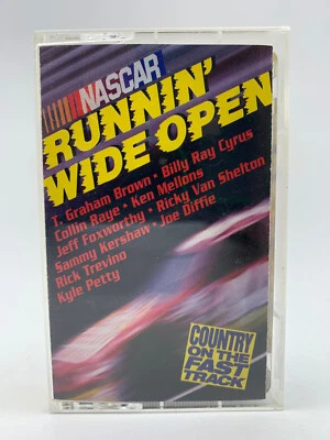  Vintage Country CASSETTE TAPE NASCAR Runnin Wide Open 1995 Race Car Driving - Image 1 of 4