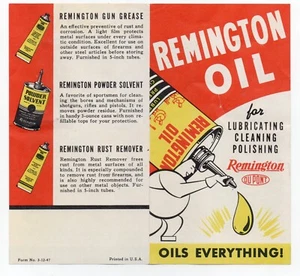 Werbeprospekt Remington Handyöler 1947 - Bild 1 von 2