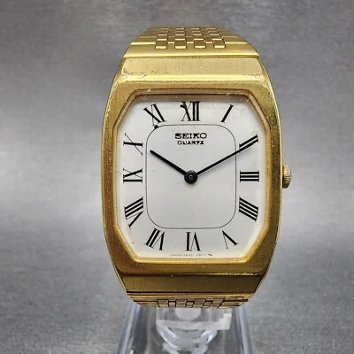 Reloj Seiko Tank Hombre 26mm Esfera Blanca Tono Dorado Rectángulo 2620-5640 PIEZAS Foto 1 de 4