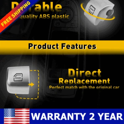 FOR 2013-2021 MERCEDES-BENZ S-Class W222 WINDOW CONTROL SWITCH BUTTON COVER 2PCS - Image 1 of 4