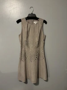 Jessica Simpson Sleeveless Tan Dress Size 8 Geometric Pattern - Picture 1 of 10