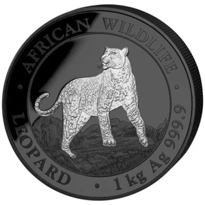 Silbermünze 1kg Leopard 2022 - Black Premium Edition - Somalia - ST - Bild 1 von 3