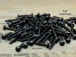 100 tornillos negros de cabeza redonda #5 --- 5/8" de largo - Imagen 1 de 2
