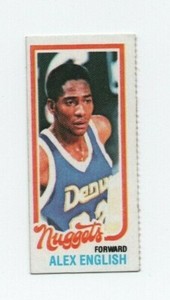 1980-81 TOPPS ALEX ENGLISH #75 DENVER NUGGETS