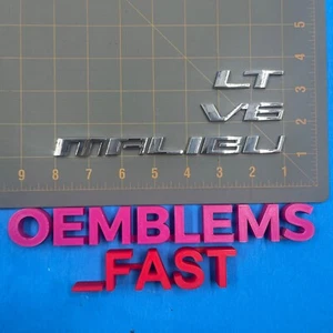 2004-2007 Chevrolet Chevy Malibu LT V6 OEM Factory Chrome Rear Trunk Emblem Set - Picture 1 of 8