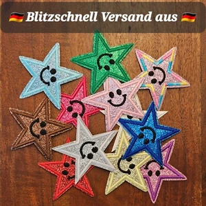 Flicken zum Aufbügeln Bügelflicken Stern Kind Patches Gesicht Aufbügelflicke - Picture 1 of 13