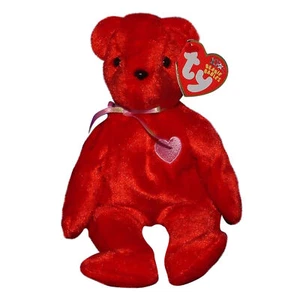 Ty Beanie Baby Kiss-e - MWMT (exclusivo de Bear Internet 2002) San Valentín - Imagen 1 de 1