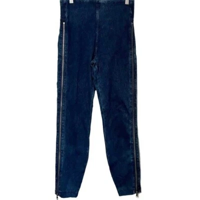 Leggings jeans Lysse zíper lateral completo tamanho pequeno skinny - Imagem 1 de 4