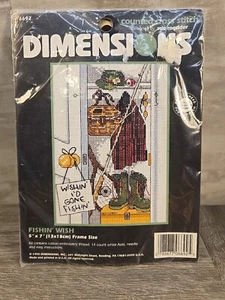  "FISHIN' WISH" - Gezähltes Kreuzstich-Set von Dimensions - für den Fischer! - Bild 1 von 3
