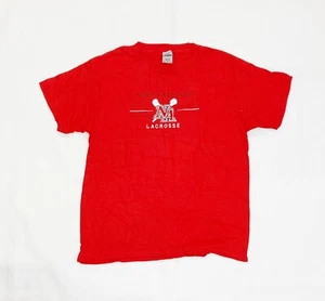 Gildan North Andover Knights Lacrosse Short Sleeve T-Shirt Youth M Red Tee - Picture 1 of 2