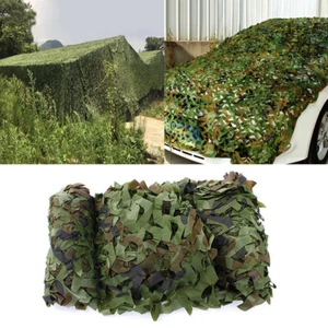 Camo Netting Woodland Army Green Net Military Camping Hunting Hide Shelter 2m-8m - Picture 1 of 19