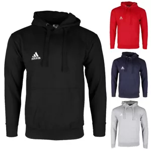 Felpa con cappuccio pullover uomo Adidas Essentials logo con tasca - Foto 1 di 46