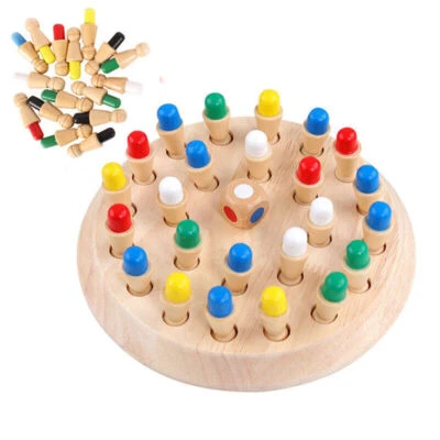 Kids Toys Educational Board Puzzles Wooden  Learning Memory Color Toys Games - Image 1 of 4
