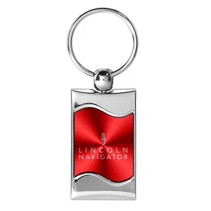 Lincoln Navigator Red Spun Brushed Metal Key Chain Key-ring Keychain - Bild 1 von 2