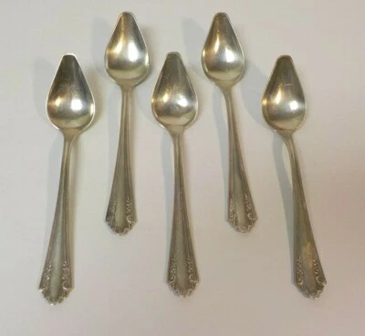 Juego/5 cucharas de pomelo/fruta de plata esterlina Alvin SHENANDOAH Foto 1 de 4