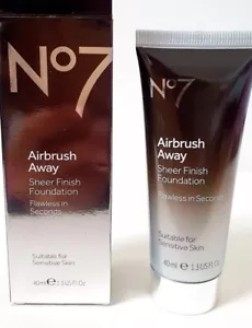 No7 Airbrush Away Sheer Finish Foundation DARK 40ml Brand New & Boxed - Picture 1 of 1