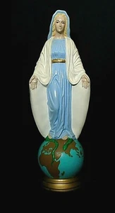 VINNTAGE 21" VIRGIN MARY STANDING ON GLOBE - PORCELAIN - NEAR MINT CONDITION - Bild 1 von 2