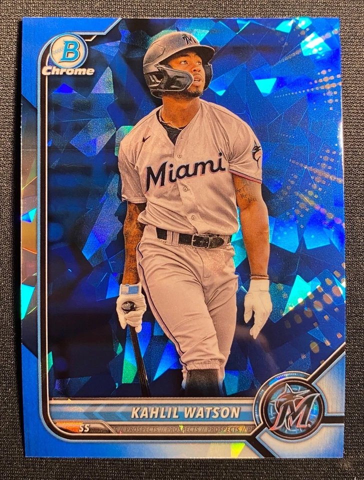Kahlil Watson 2022 Bowman Chrome Draft Sapphire RC Rookie Prospect Base 3 - Image 1 of 1
