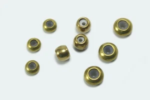 Perla di arresto con anima in silicone in ottone massiccio chiusura scorrevole, M-113 - Foto 1 di 5