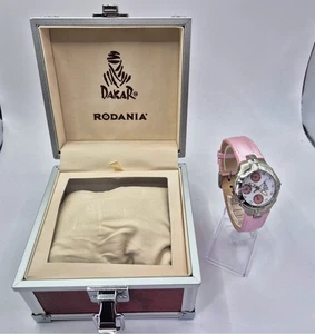 Montre femme Rodania Dakar quartz rose avec boîte d'origine - Picture 1 of 13