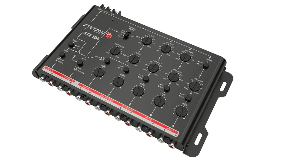 STX 104 PRO - Crossover, 5 Way Channels, Digital Electronic Car Audio, Output... - Image 1 of 4