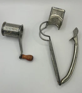Vtg 1940s/50s Mouli Hand Crank Metal Grater - Wood Handle ~ Made in France - Picture 1 of 17