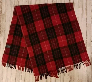 Tartan Blanket Co Lap Blanket Fraser Red Throw 75" x 28" Recycled Wool Outlander - Picture 1 of 7
