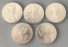 FIVE (5) 2025  AMERICAN EAGLES 1 OZ BULLION COINS LOT OF 5