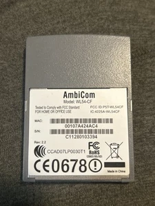 📶 AmbiCom WL54-CF 802.11g 54Mbps Wireless LAN CompactFlash Card - Photo 1/2