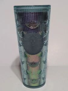 Starbucks Iridescent Mermaid Scale Venti Cold Cup Tumbler 24 Oz Lid Spring 2022 - Picture 1 of 7