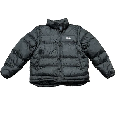 First Down Puffer Jacket/Vest Black Down Feather Removable Sleeve Men's Size XL - Image 1 of 4