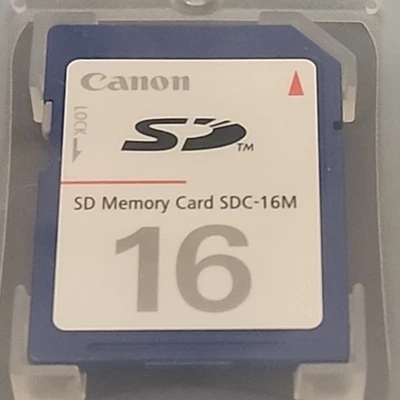 Canon 16MB SD CARD FOR EARLY DIGITAL CAMERA CAMCORDER SDC-16M - Image 1 of 3