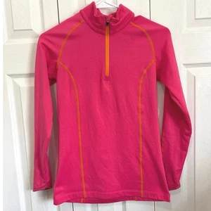 Helly Hansen Hot Pink Quarter Zip Contrast Stitch Active Pullover Size Small - Picture 1 of 7