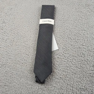 Calvin Klein Neck Tie Mens Gray Silk Blend New With Tags Formal Textured Easy - Picture 1 of 6