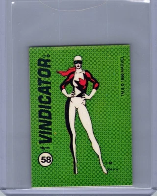 1986 COMIC IMAGES MARVEL UNIVERSE STICKERS #58 VINDICATOR - Image 1 of 2