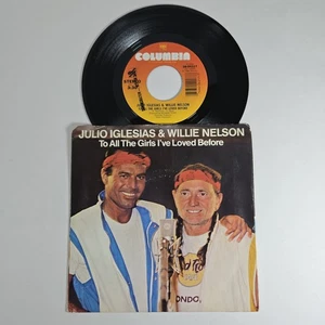 Willie Nelson "To All The Girls I've Loved Before" Demo 45 Vg+ Tested Picture - Picture 1 of 7