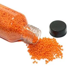 Cuentas de semillas opacas de vidrio naranja - Imagen 1 de 7