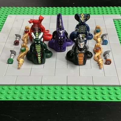 LEGO Minifigure Lot 5 Snake Generals FANGTOM PYTHOR SCALES KAPU'RAI Staffs C7 13 - Image 1 of 4