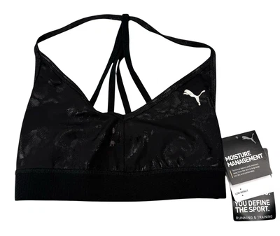 Puma Sport Bra Drycell Extra-Small Train UNTMD Wirefree Black Low Impact Bra - Image 1 of 4