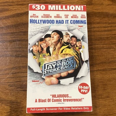 Jay and Silent Bob Strike Back VHS Promo Demo Screener Retailer Copy Kevin Smith - Image 1 of 4