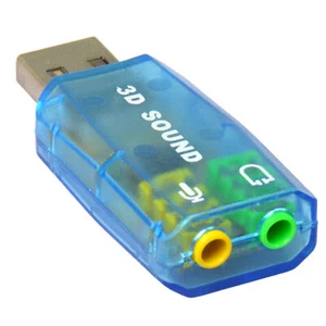 5.1 USB to 3.5mm mic headphone Jack Stereo Headset 3D PC Sound Audio Adapter - Picture 1 of 4